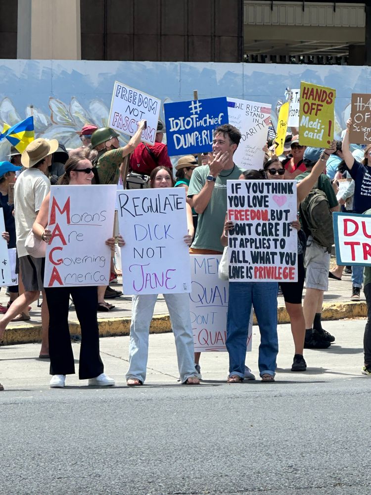 Close up of a few signs
