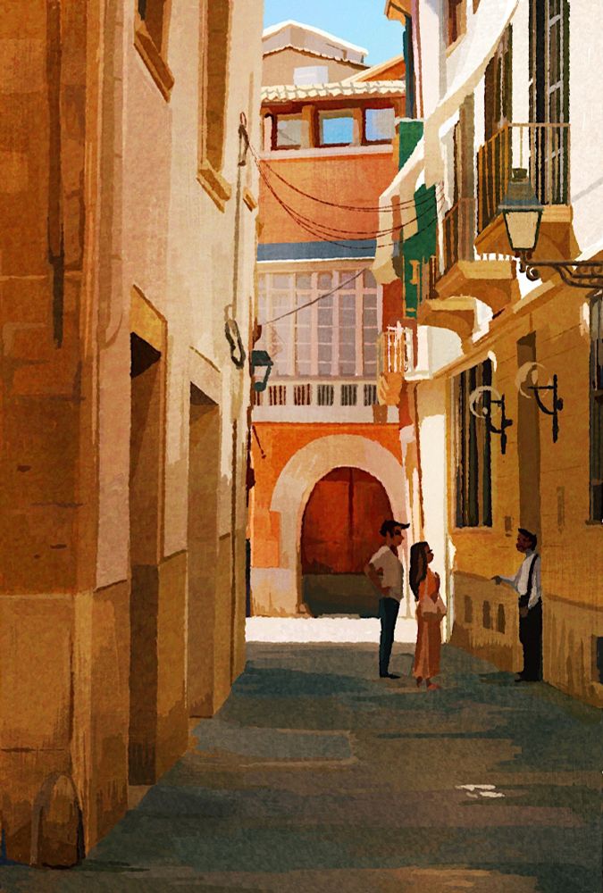Painting of an alley, Palma 