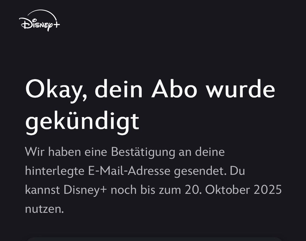 Kündigung Disney Plus