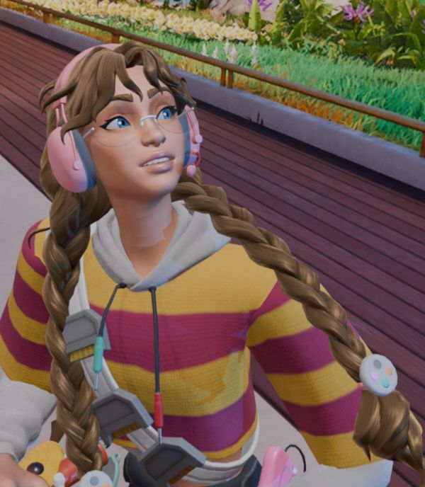 Pixelle doing BMO Game Time (before the gaming itself begins)