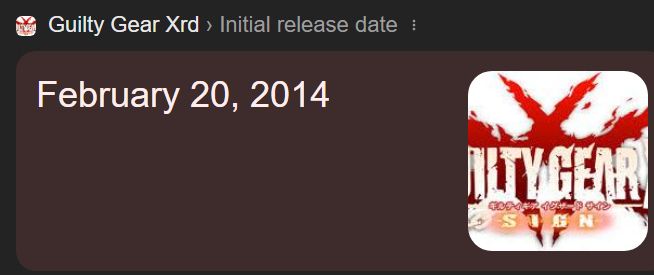 Guilty Gear Xrd Release Date: February 20, 2014