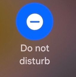 Screenshot of the Do Not Disturb setting on android being enabled