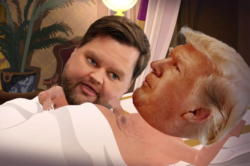 Chumps and Vance in bed on Southpark.