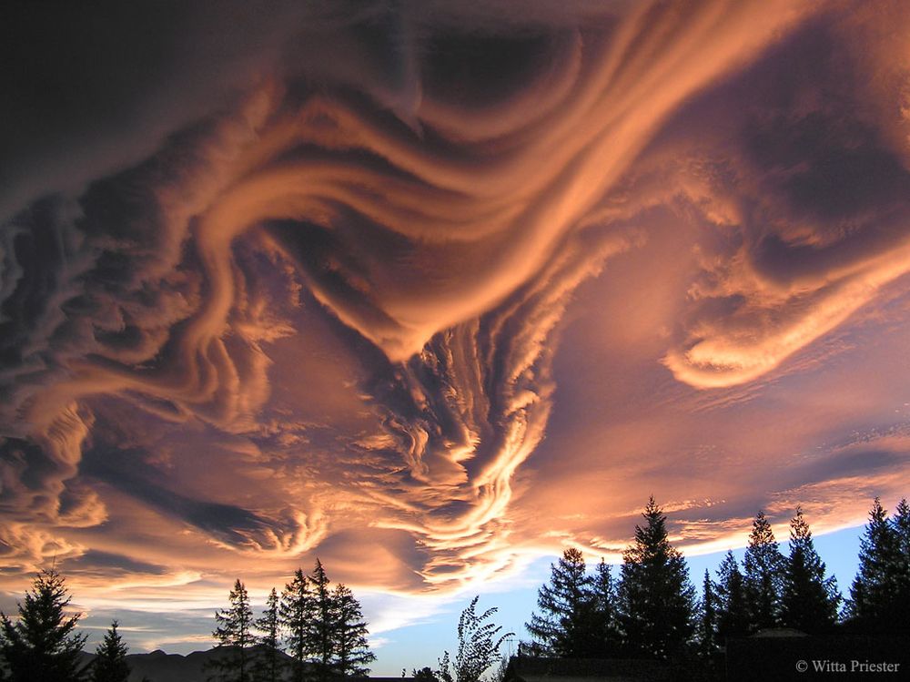 "Asperitas (formerly referred to as Undulatus Asperitas) is a distinctive, but relatively rare cloud formation that takes the appearance of rippling waves. These wave-like structures form on the underside of the cloud to makes it look like a rough sea surface when viewed from below."