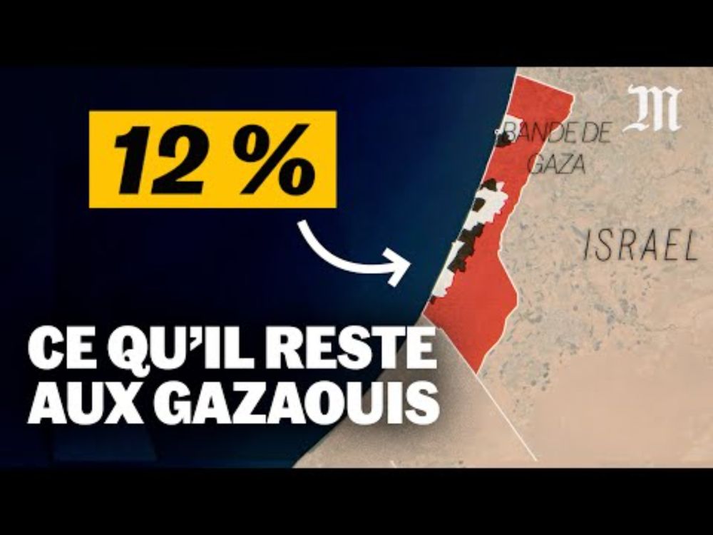 Les Gazaouis ne sont plus autorisés à vivre que sur 12% de l’enclave palestinienne