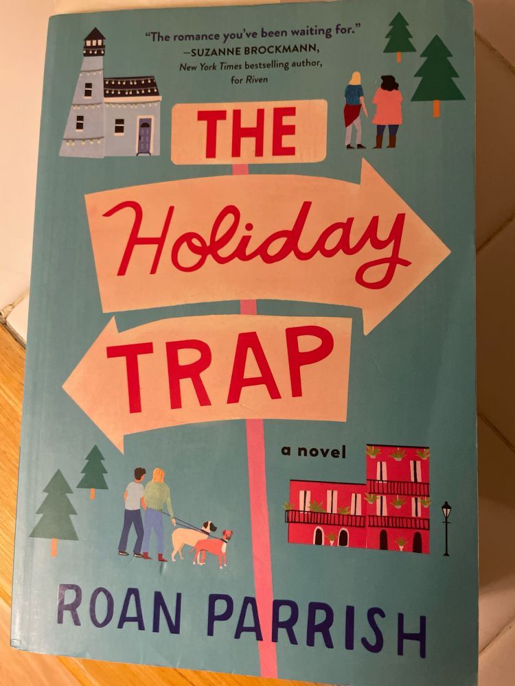 The book cover of the LGBT holiday romance, The Holiday Trap by Roan Parrish.  