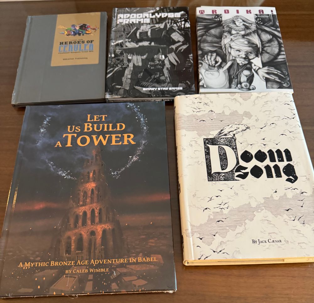 Heroes of Cerulea, Apocalypse Frame, Troika, Let Us Build a Tower, and Doomsong. 