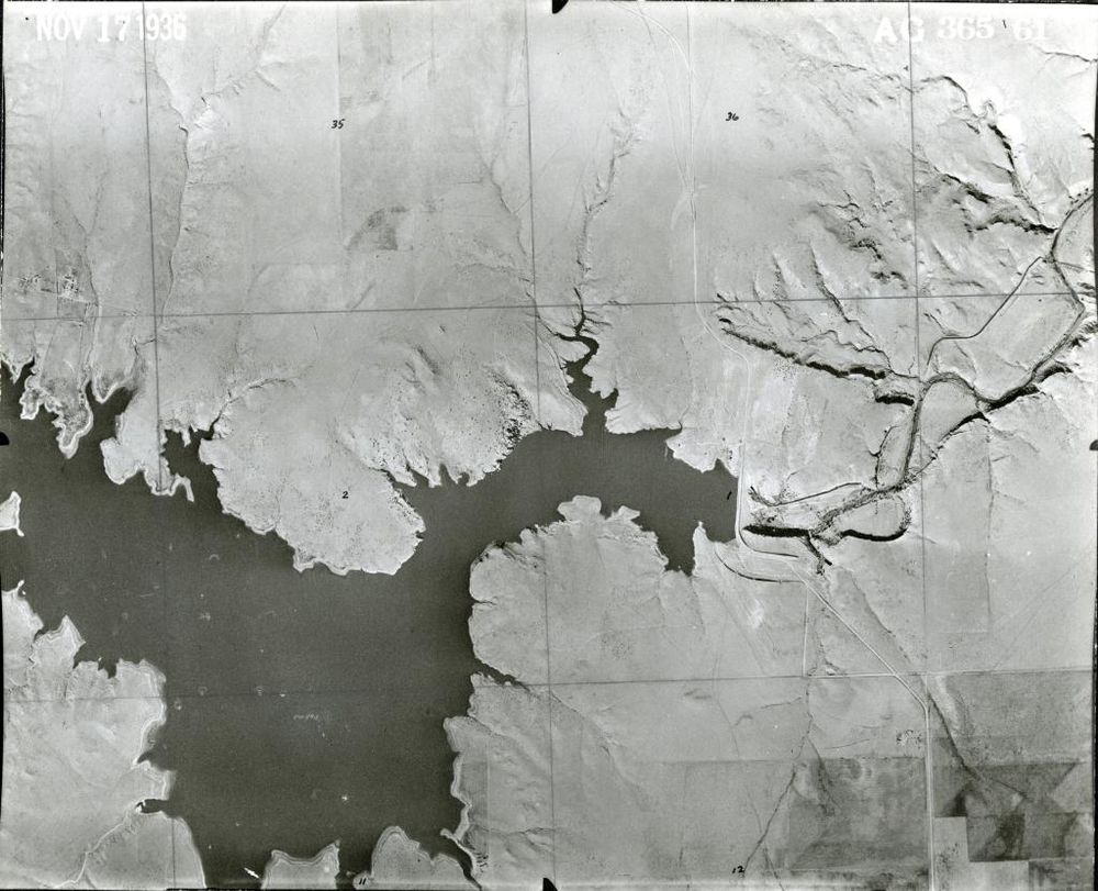 Aerial shot looking down on Prowers county, Colorado