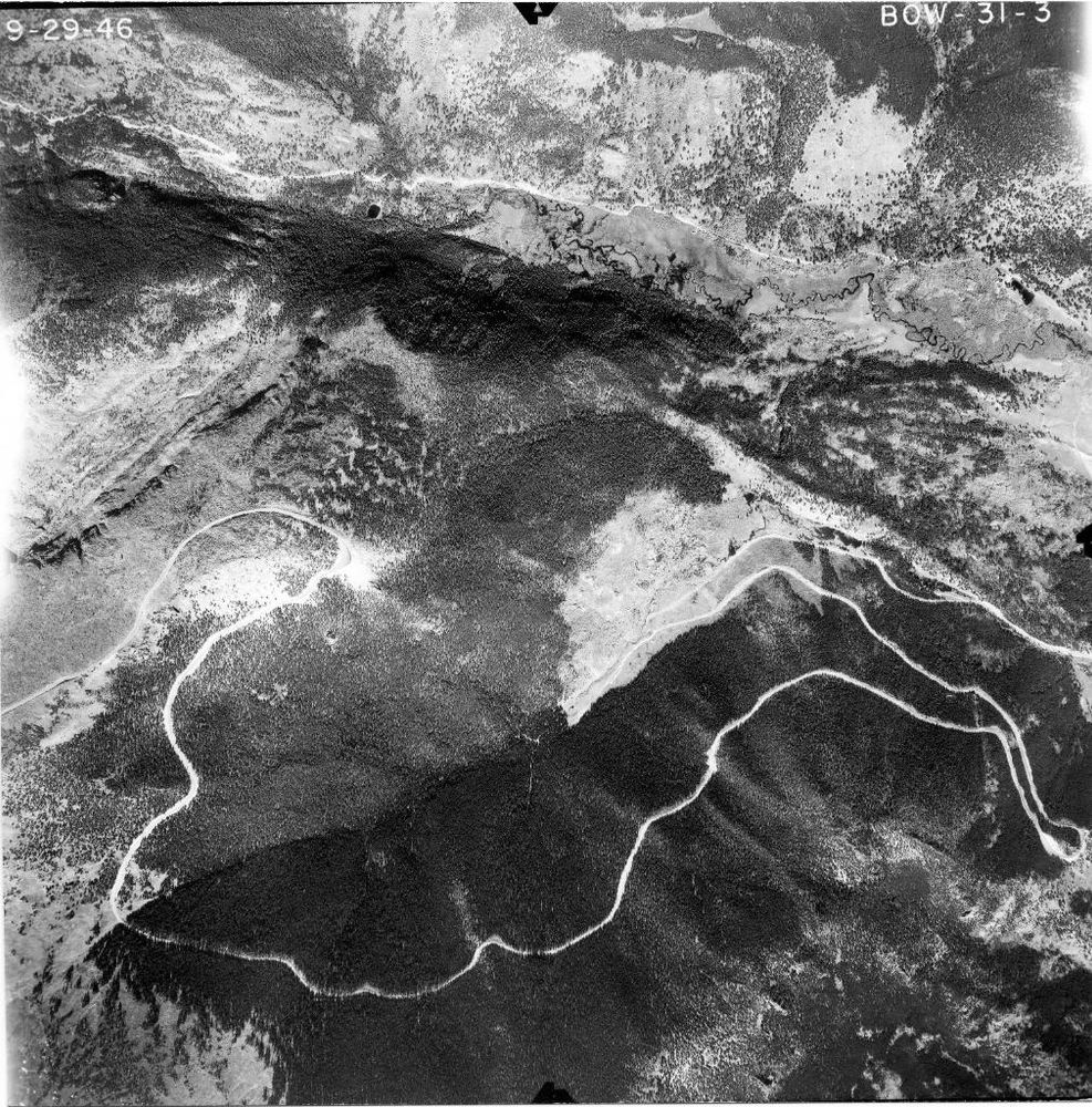 Aerial shot looking down on Larimer county, Colorado