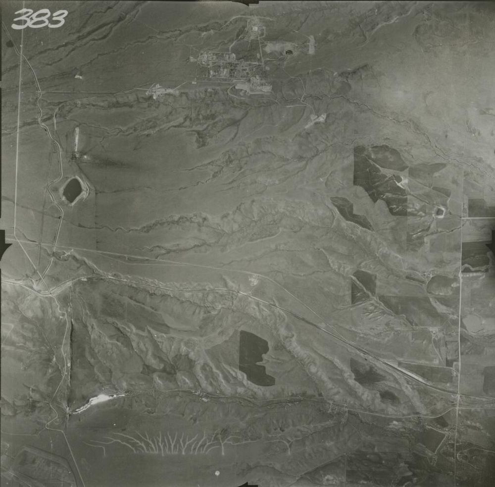 Aerial shot looking down on Boulder county, Colorado