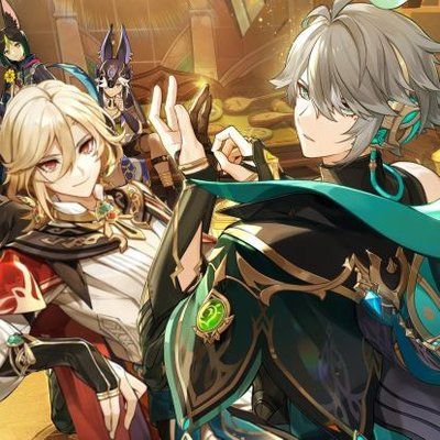 fotomontagem de Kaveh e Alhaitham (genshin impact)