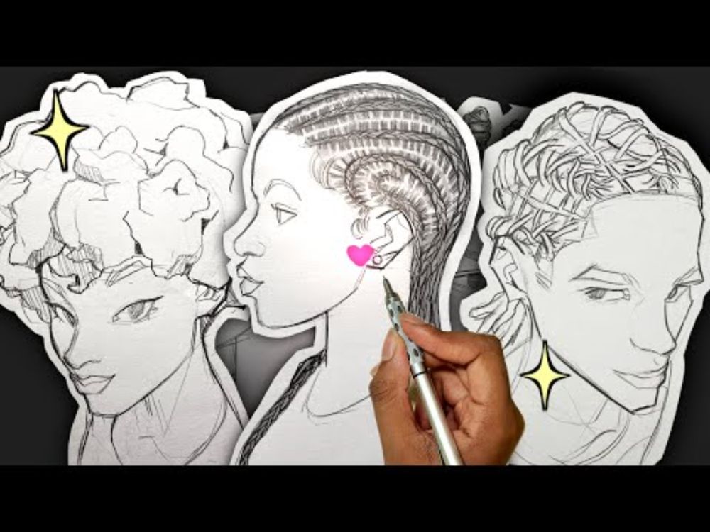 How I draw Black Hairstyles! [updated] ✏️☆