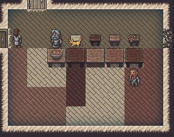 A dining room with ugly floor made of different wood types at random