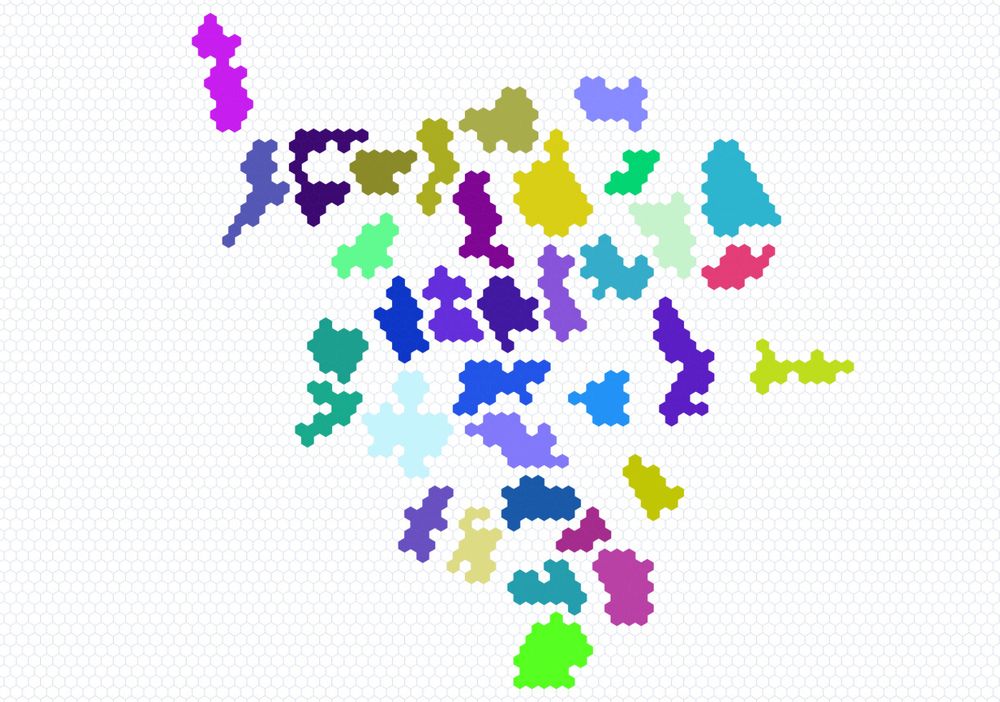 A hex cartogram of the wards in the East Midlands