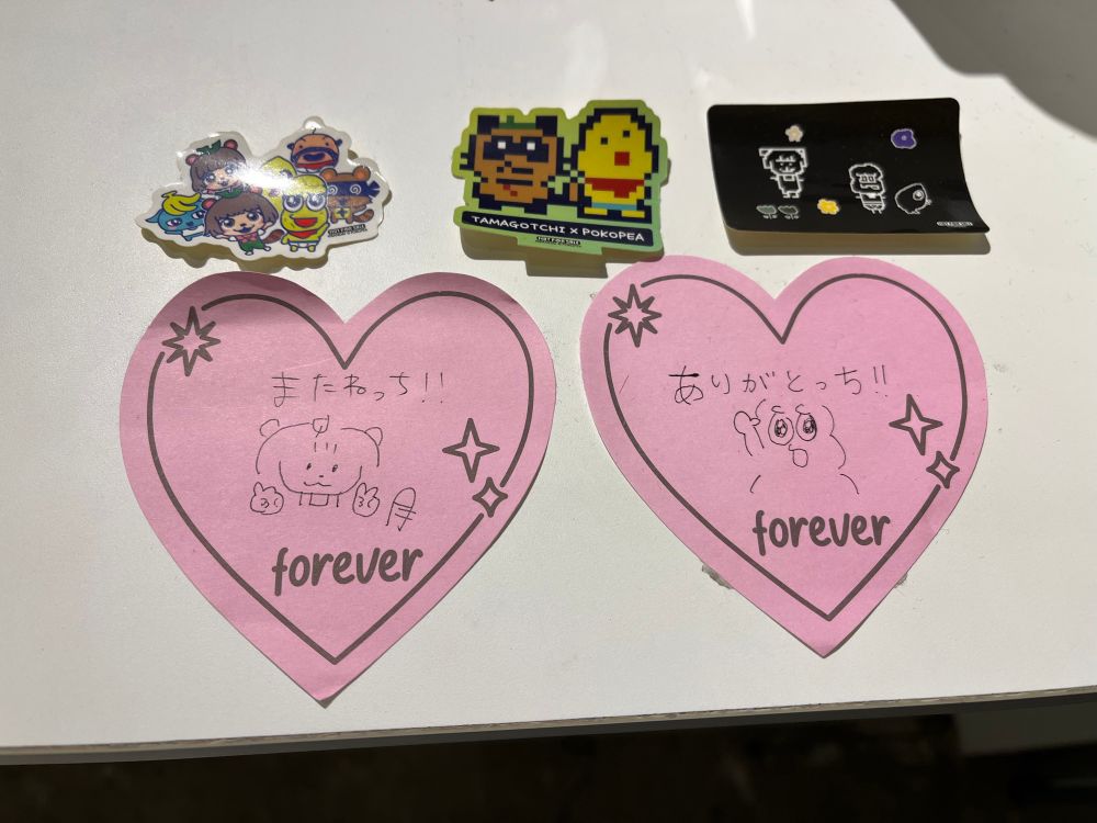 レジのとこに貼ってあってかわいかった付箋コメ