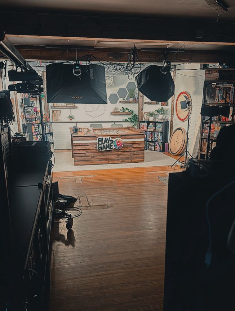 A behind the scenes shot of the Play The Game HQ studio