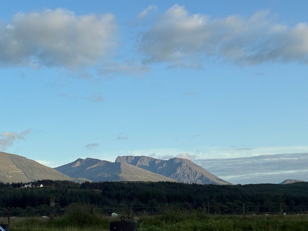 Another picture of Ben Nevis and its neighbor peak, with no pontoon i. the foreground here.