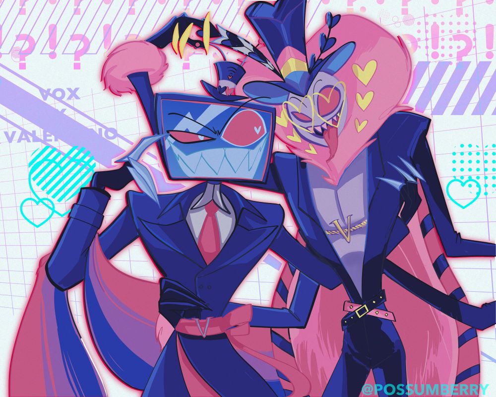 Vox and Val from Hazbin Hotel