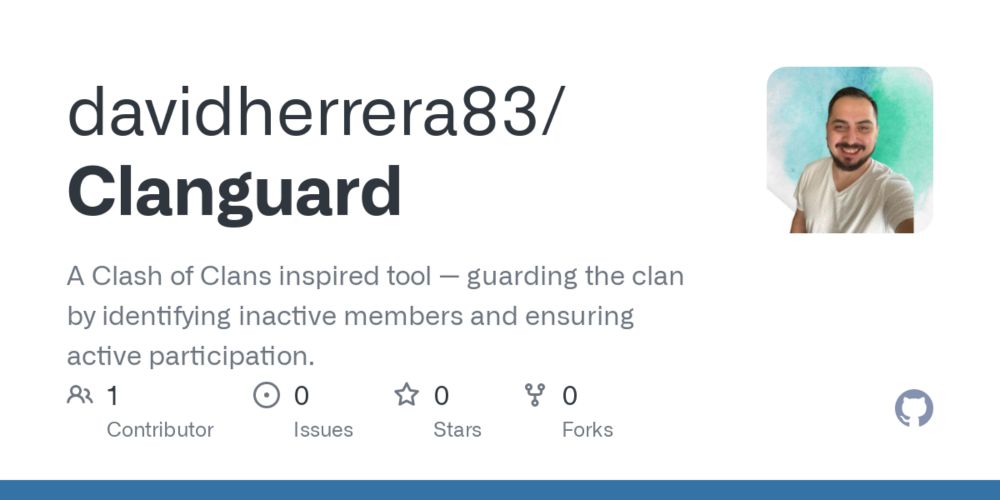 GitHub - davidherrera83/Clanguard: A Clash of Clans inspired tool — guarding the clan by identifying inactive members and ensuring active participation.