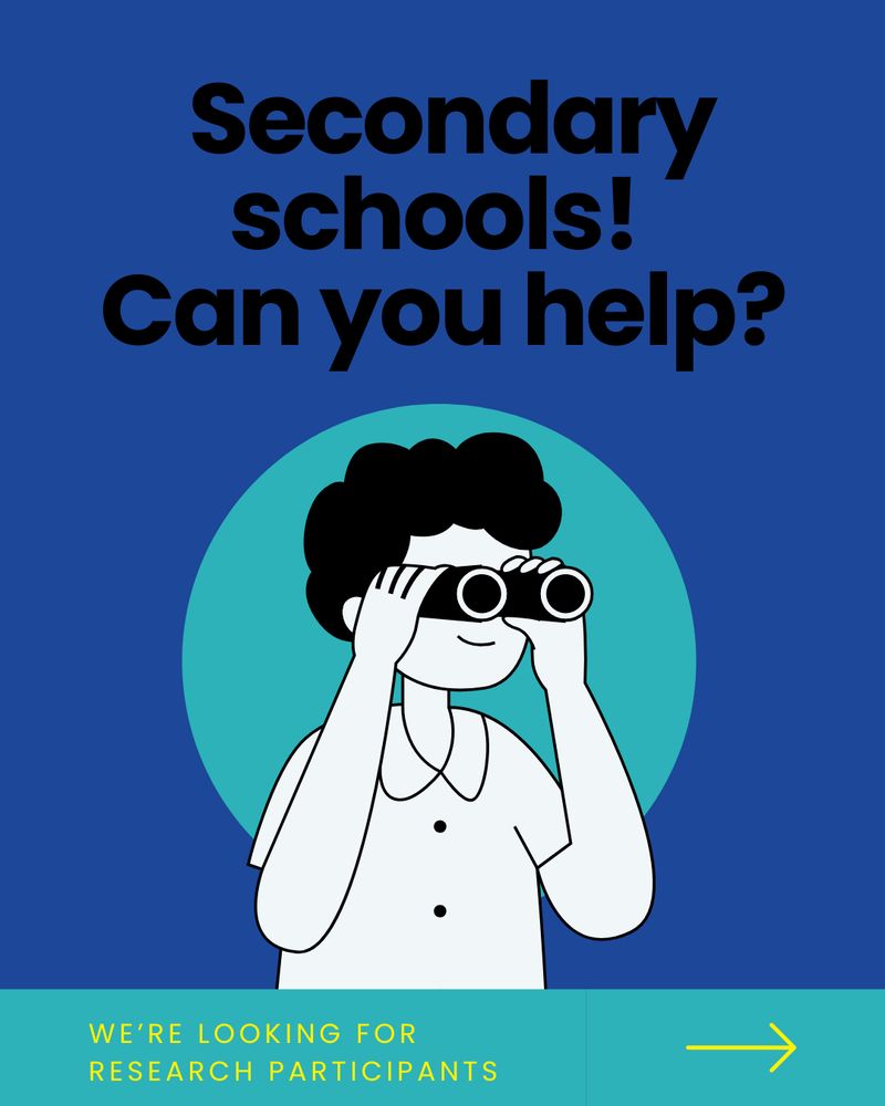 Secondary schools! Can you help? We're looking for research participants