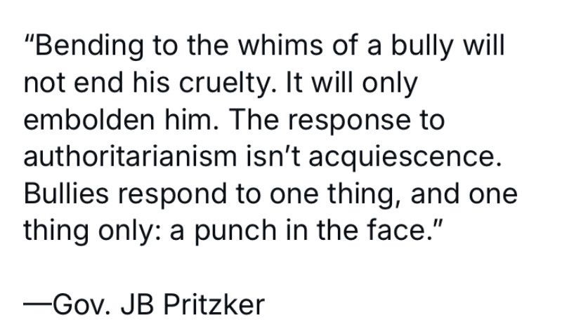 This is a quote from Governor JB Pritzker. 