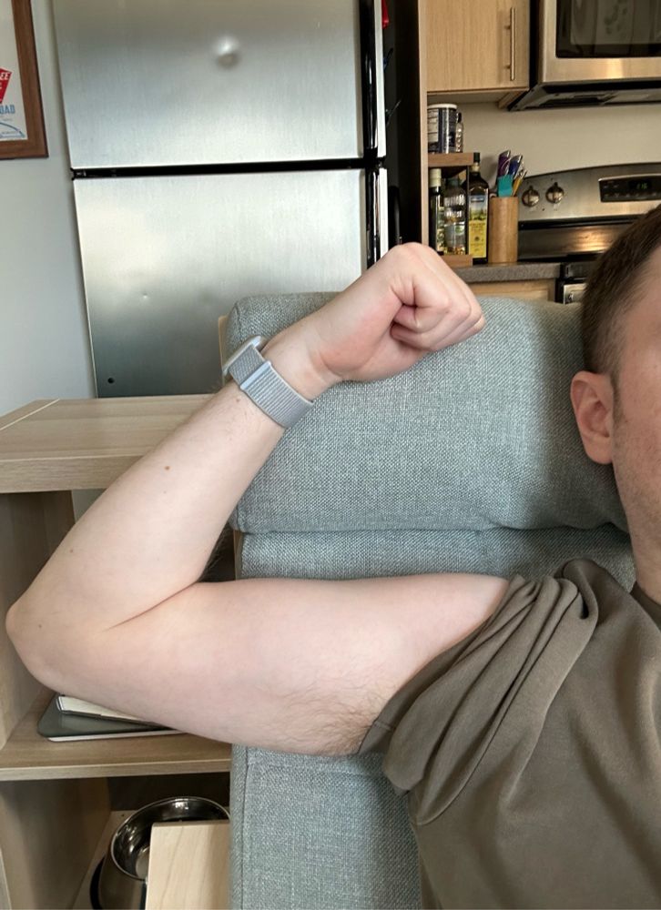 Me flexing my small little arm
