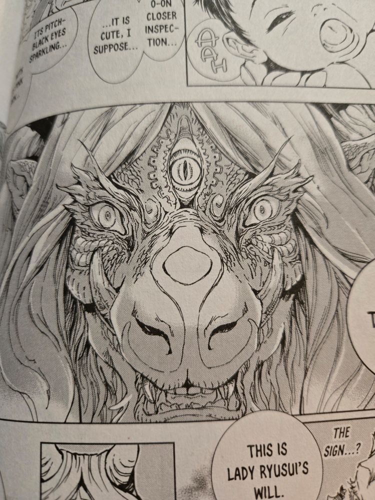 Freaky dragon person with a third eye