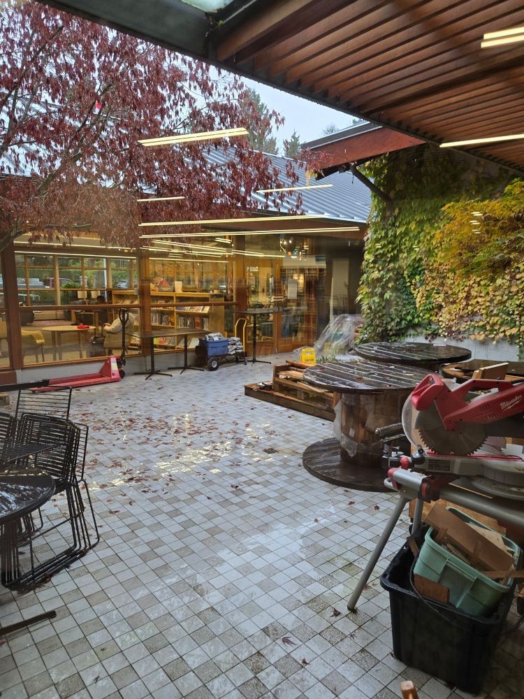 Courtyard at the west van library