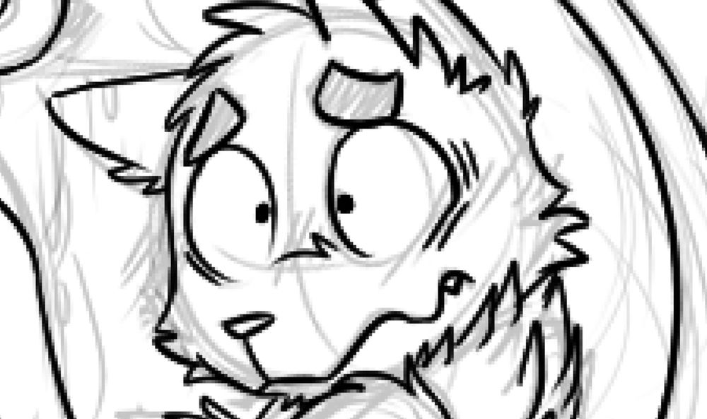 an anthropomorphic cat in some sort of situation, looking a little anxious