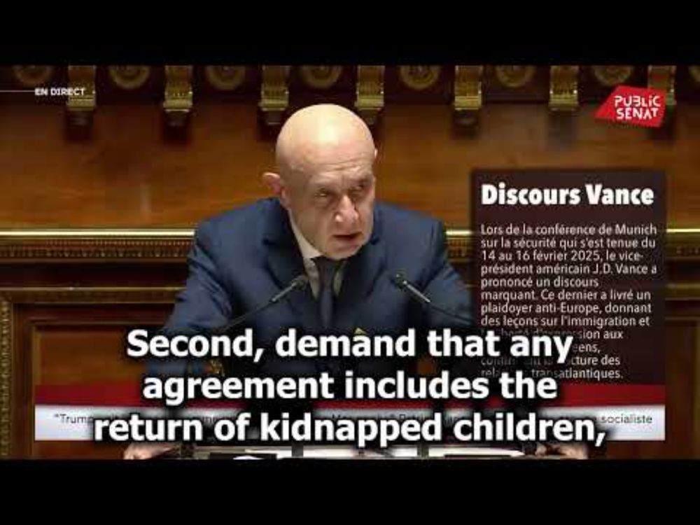 Claude Malhuret,  Senator of the French Republic, speaks the truth about what is happening in the US