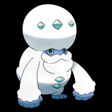 The Pokémon galarian Darmanitan. The pokemon is meant to resemble a combination of an ape and a snowman.