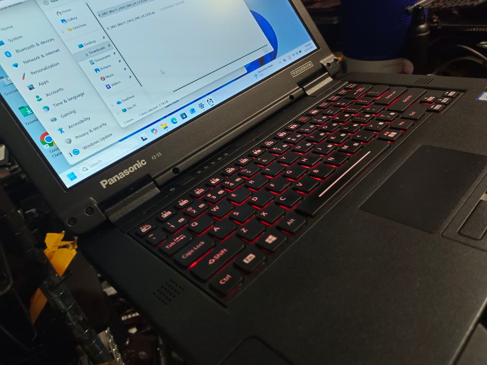 Alternate closer angle showing backlit keyboard in detail. 