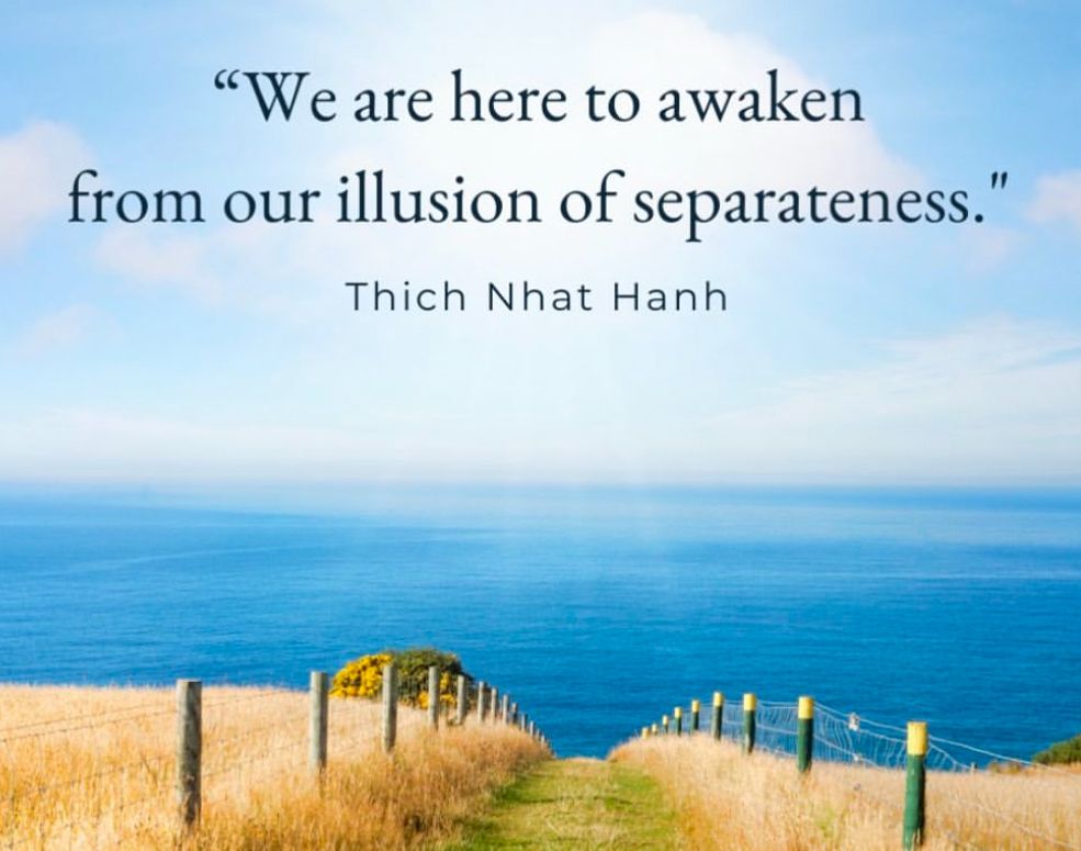 “We are here to awaken from our illusion of separateness.” - Thich Nhat Hanh #CommunityMatters #BridgesOfHope