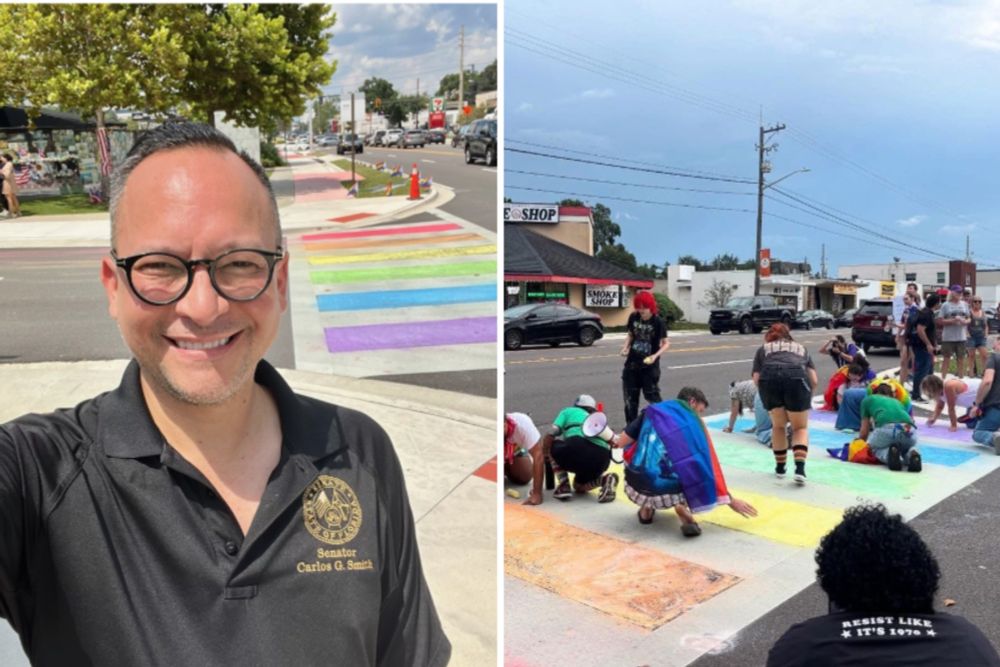 People took matters into their own hands after the commemorative crosswalk was removed, and drew it back onto the ground.