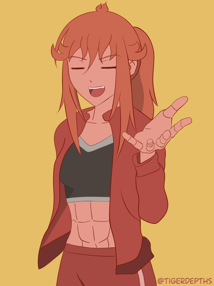 My OC Kindle making a confident pose and expression