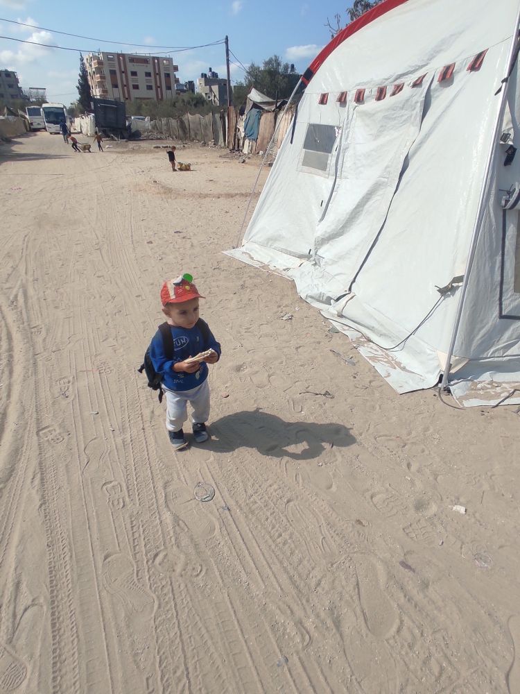 A photo of lovely little Ahmad.

The photo is taken while displacement and famine in genocide. Gaza, Palestine.
