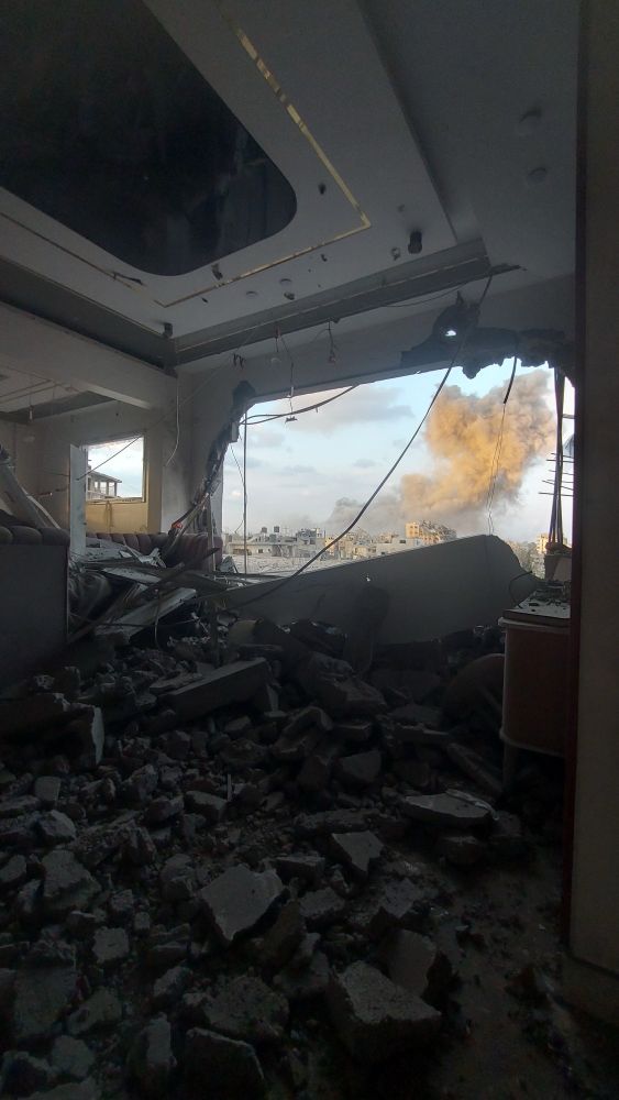 Bombing and cruelty of Isr@hell in northern Gaza.