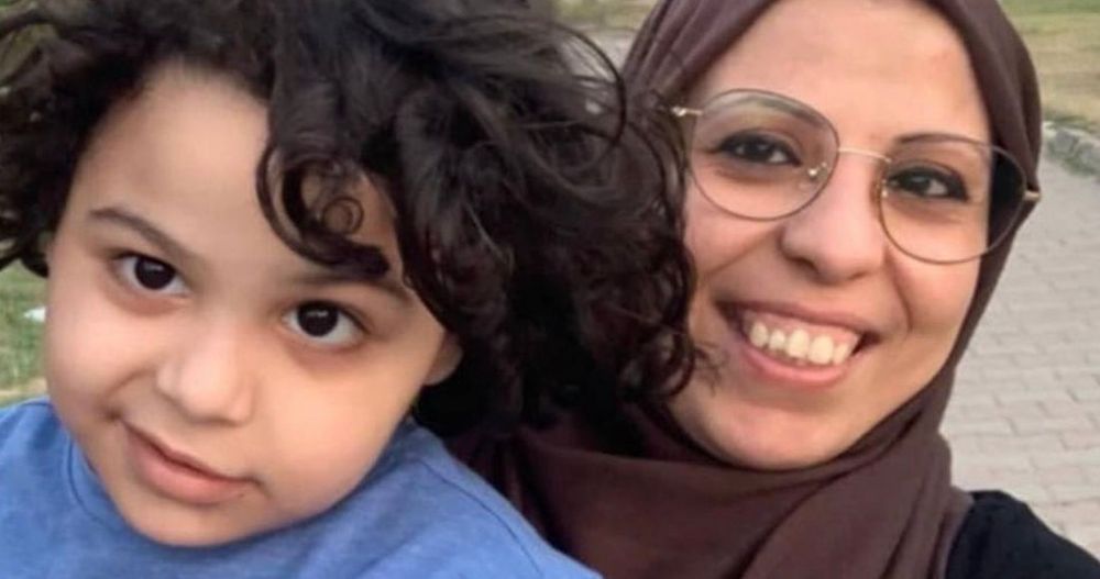 Doaa with her little son Omar.