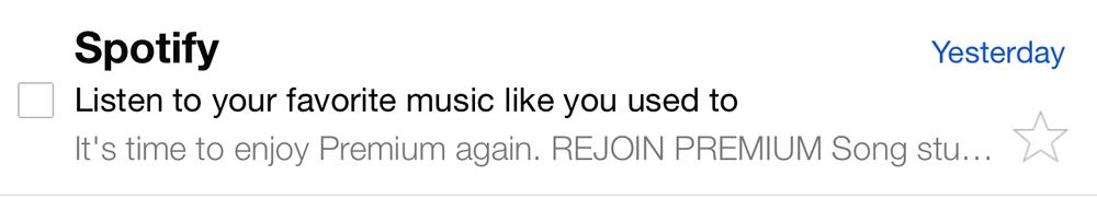 spotify email to resub