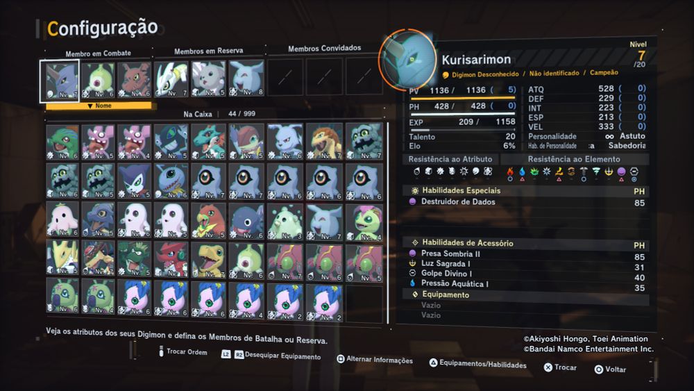 lista de digimon em digimon time stranger 