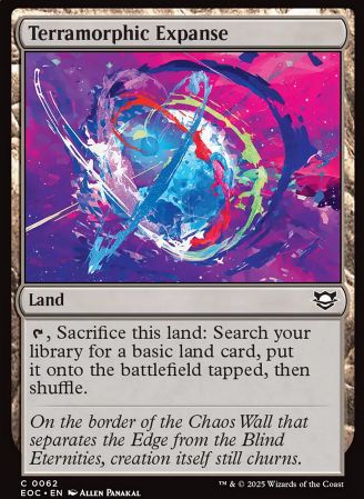 My first card for Magic: The Gathering's Edge of Eternities set has just been shared!

Land: Terramorphic Expanse
Art Director: Zack Stella