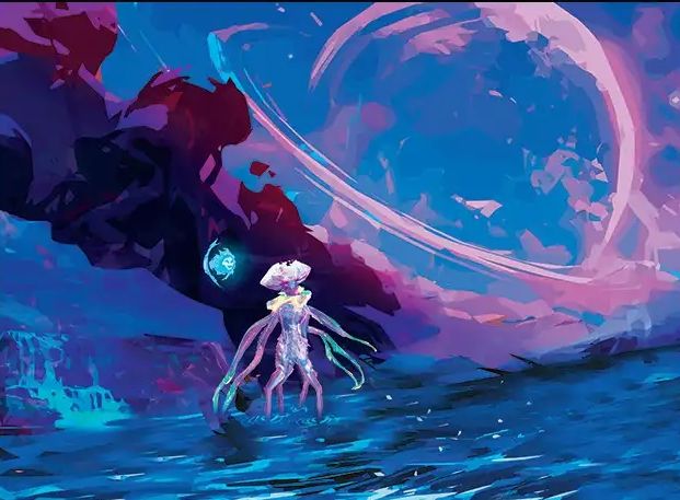:: Another card just previewed! Technically, THIS is the FIRST card I did for Magic: The Gathering's Edge of Eternities.

Land: Lost in Space
Art Director: Zack Stella