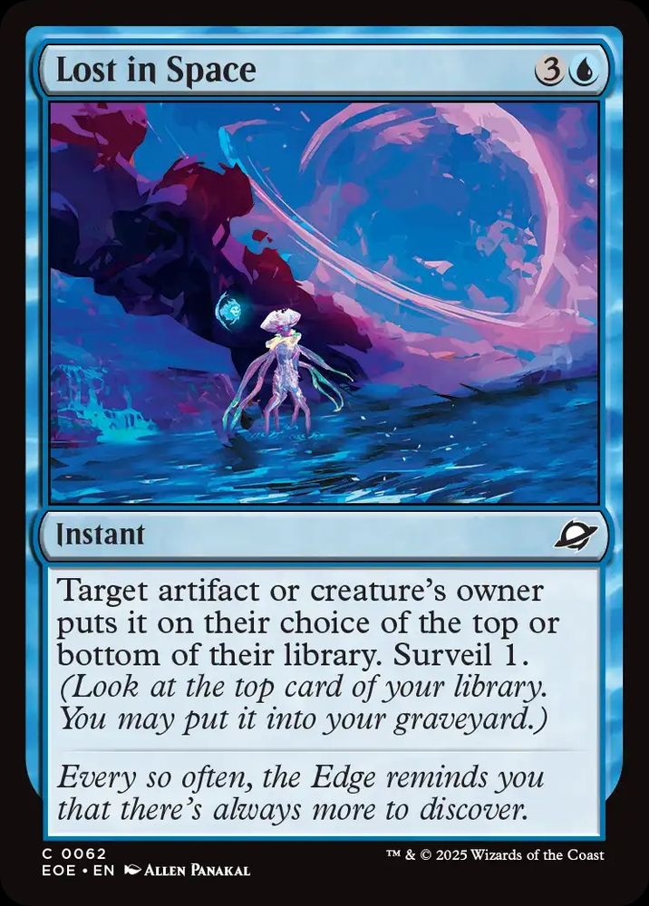 :: Another card just previewed! Technically, THIS is the FIRST card I did for Magic: The Gathering's Edge of Eternities.

Land: Lost in Space
Art Director: Zack Stella