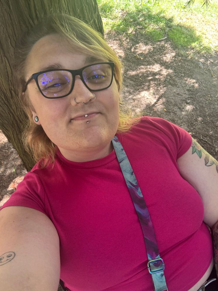 Me, lounging on a big ol tree branch on a cool summers day