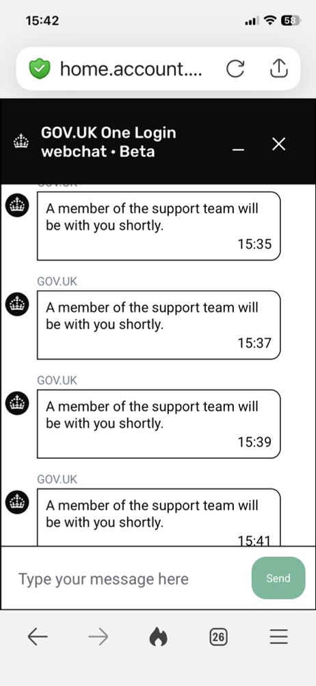 Holding messages every two minutes 

