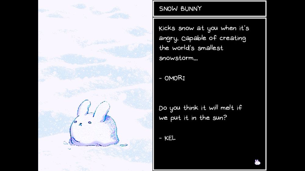 Snow Bunny from Omori (cute)