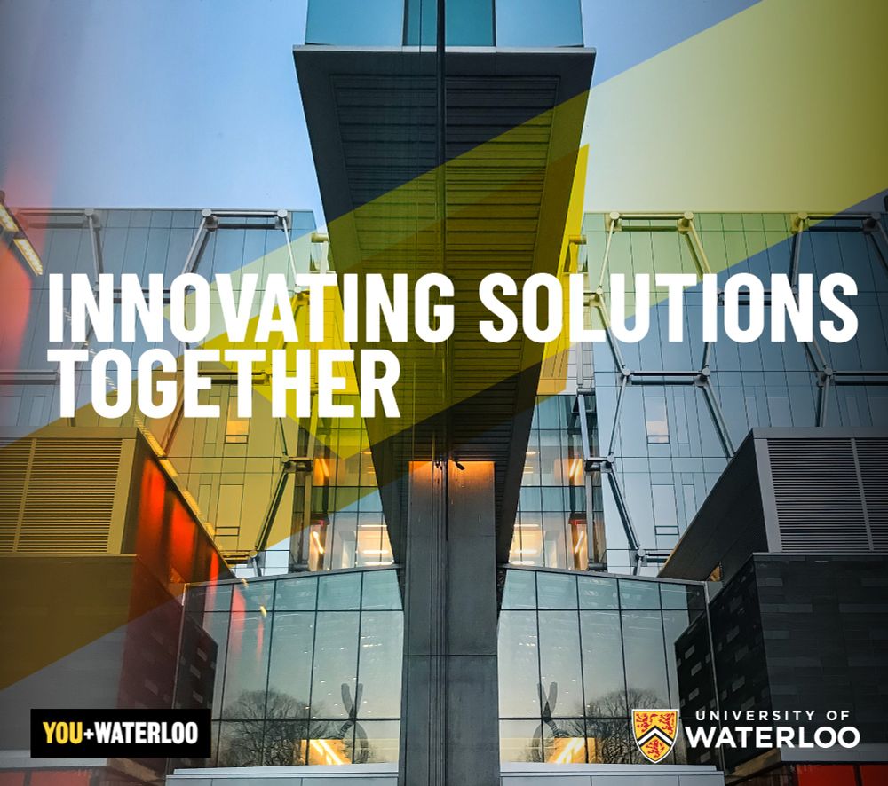 Advertisement for the University of Waterloo with the phrase "Innovating Solutions Together. You + Waterloo."