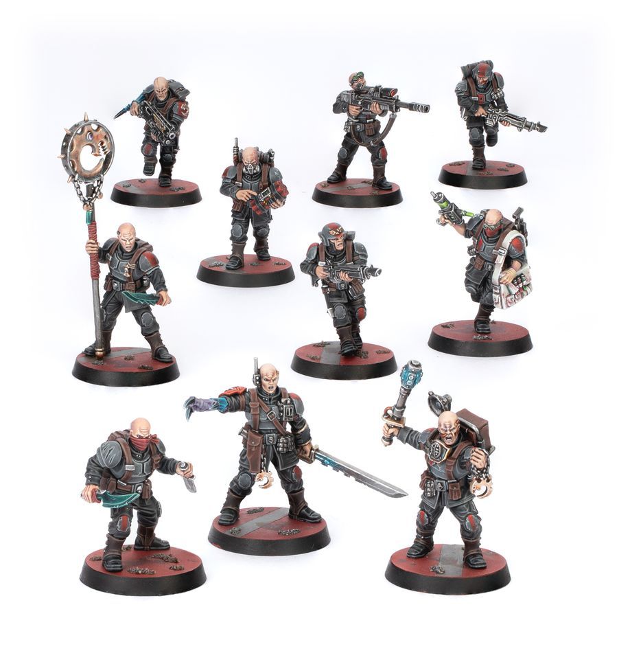 Brood Brothers, Genestealer militia type fellas, they're wearing imperium military gear but there's a few tell tale signs they're not exactly human 