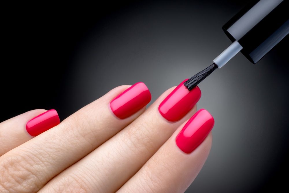 Someone painting their nails