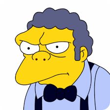 A picture of Moe from the Simpsons 